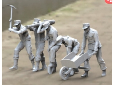 German Wwii Pioneers (5 Figures) - zdjęcie 1