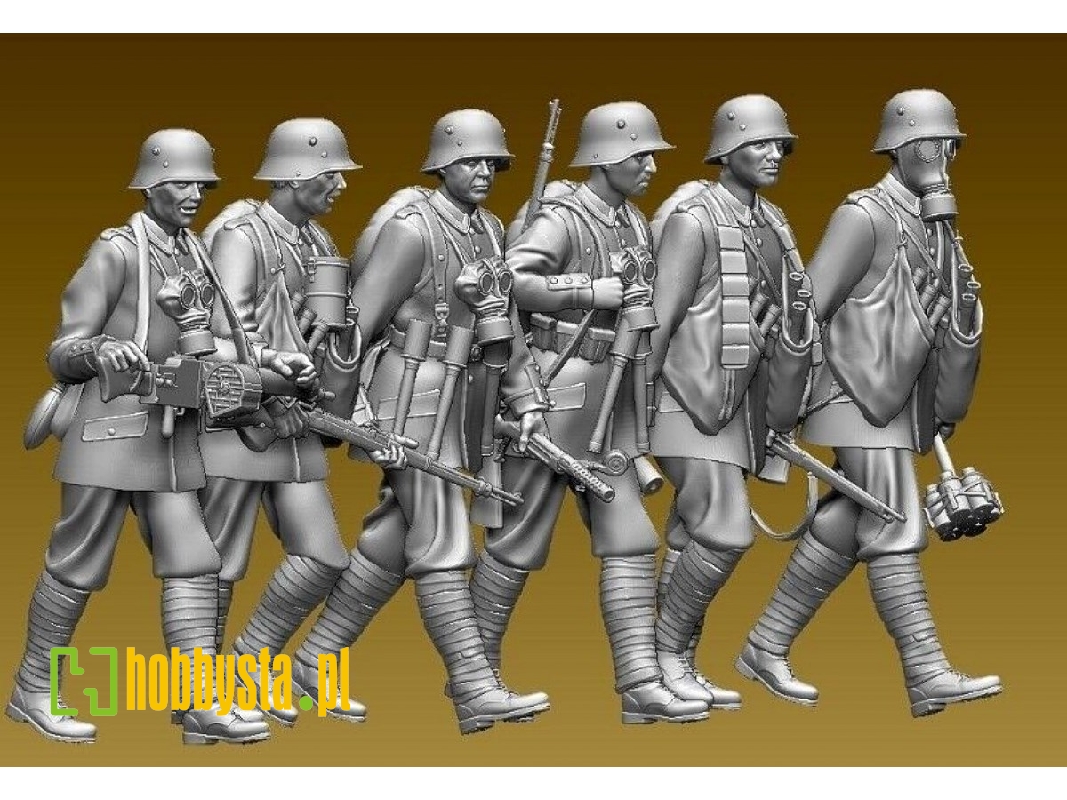 German Assault Infantry Marching Wwi - zdjęcie 1