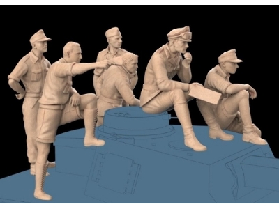 German Dak Tank Crew With Erwin Rommel - zdjęcie 1