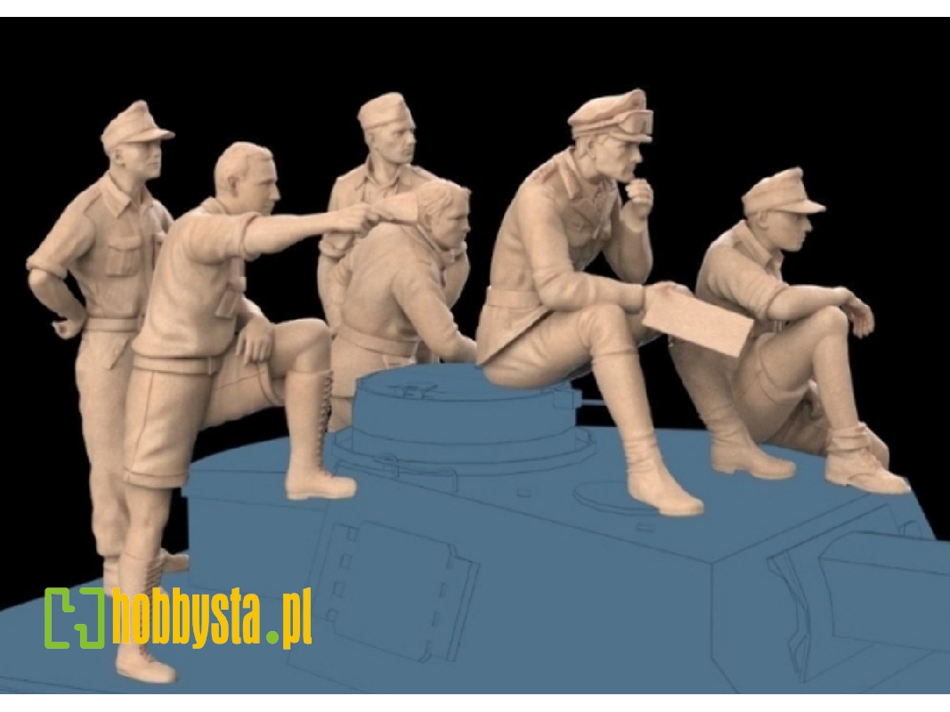 German Dak Tank Crew With Erwin Rommel - zdjęcie 1