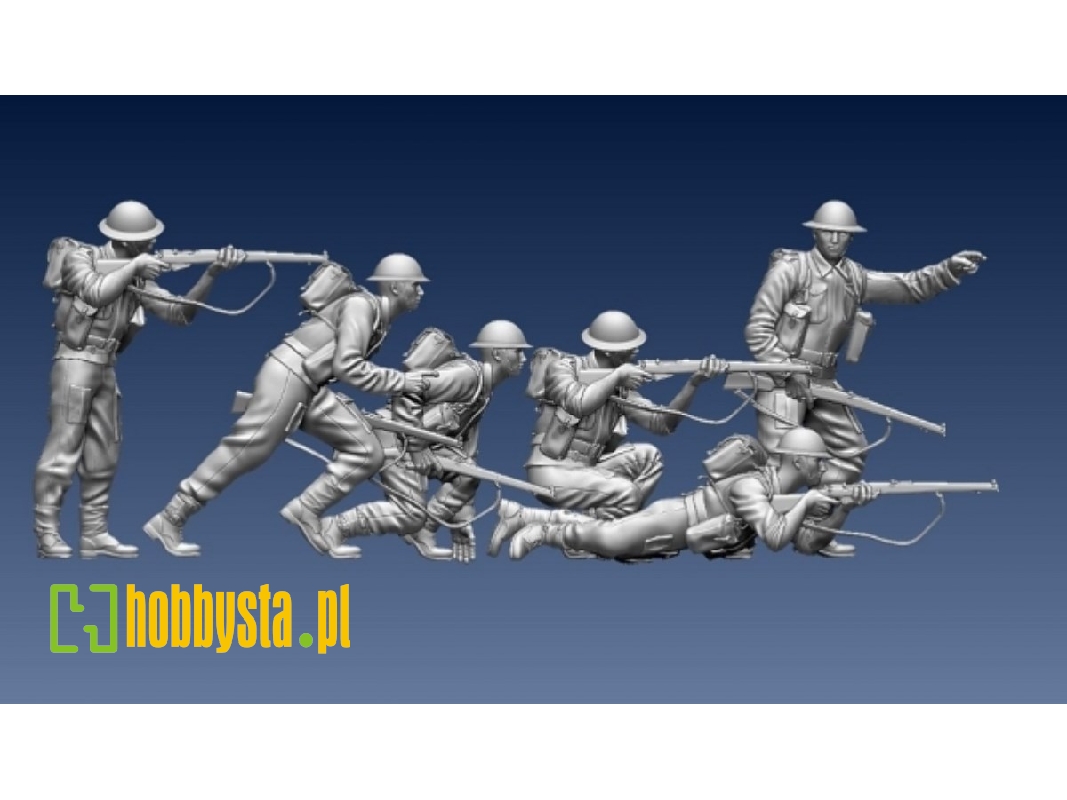 British Wwii Infantry In Attack (6 Figures) - zdjęcie 1