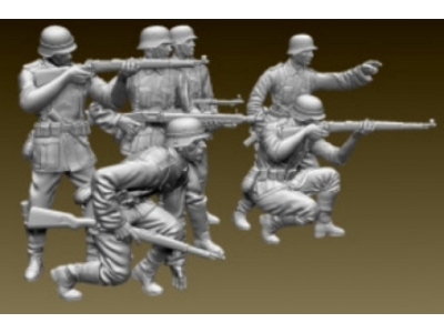 German Wwii Soldiers Attacking (6 Figures) - zdjęcie 1