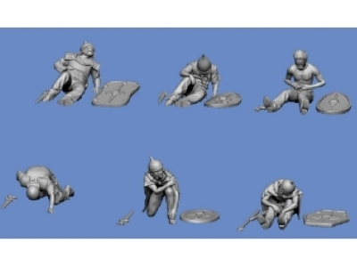Celts Wounded Or Dead (6 Figures / 3d-printed) - zdjęcie 1
