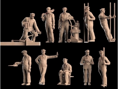 Locomotive Crew (11 Figures) - zdjęcie 1