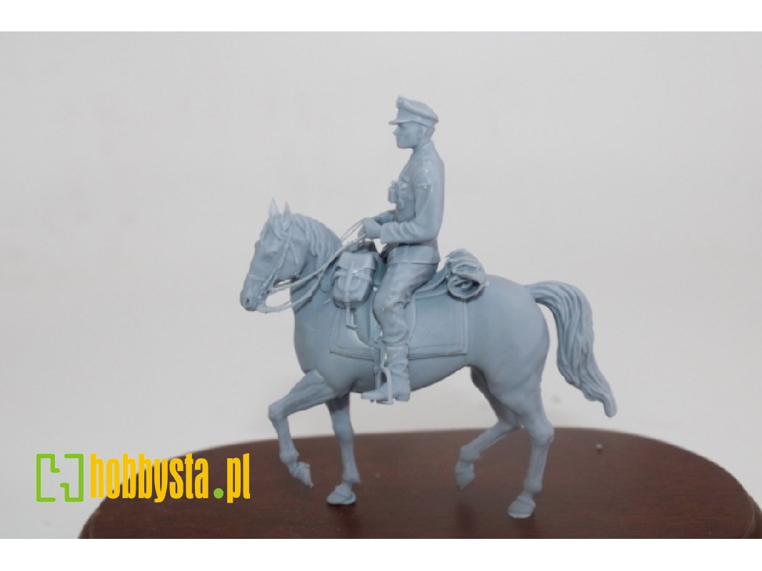 German Wwii Officer Of The Waffen Ss On Horseback - zdjęcie 1