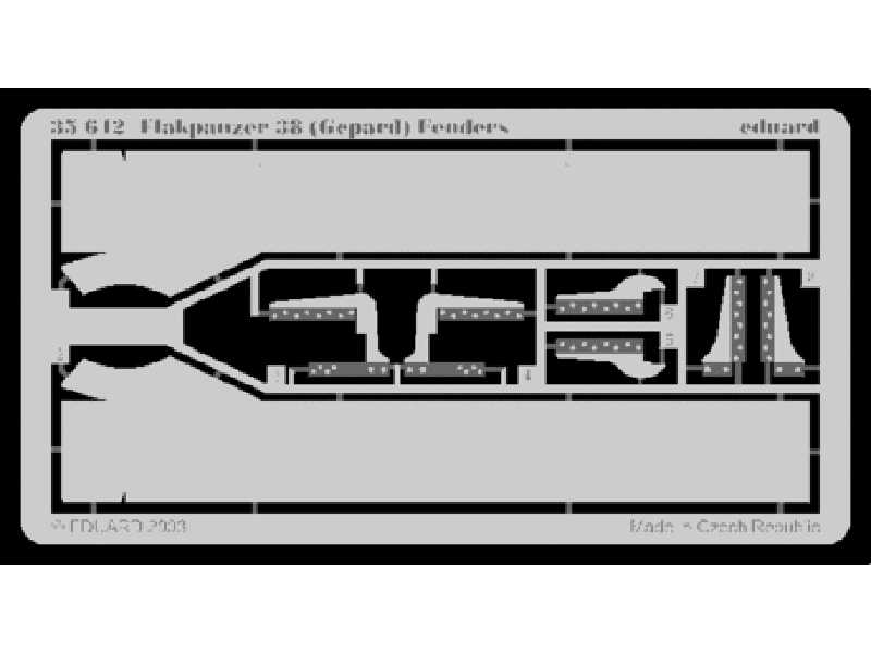  Flakpanzer 38 (Gepard) fenders 1/35 - Alan - blaszki - zdjęcie 1
