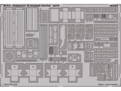  Flakpanzer 38 (Gepard) interior 1/35 - Italeri - blaszki - zdjęcie 1