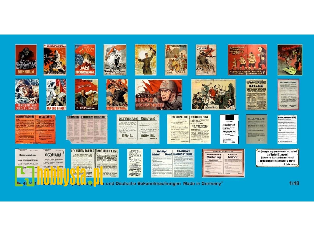 Russian Propaganda Poster And German Wall Announcements - zdjęcie 1