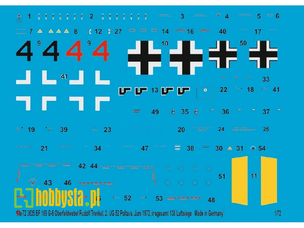 Bf 109 G-6 Oberfeldwebel Rudolf Trenkel, 2./Jg 52 Poltava, June 1943, A Total Of 138 Victories - zdjęcie 1