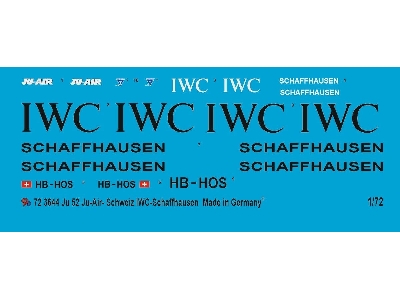 Ju 52/3m Ju Air Iwc Schaffhausen - zdjęcie 1