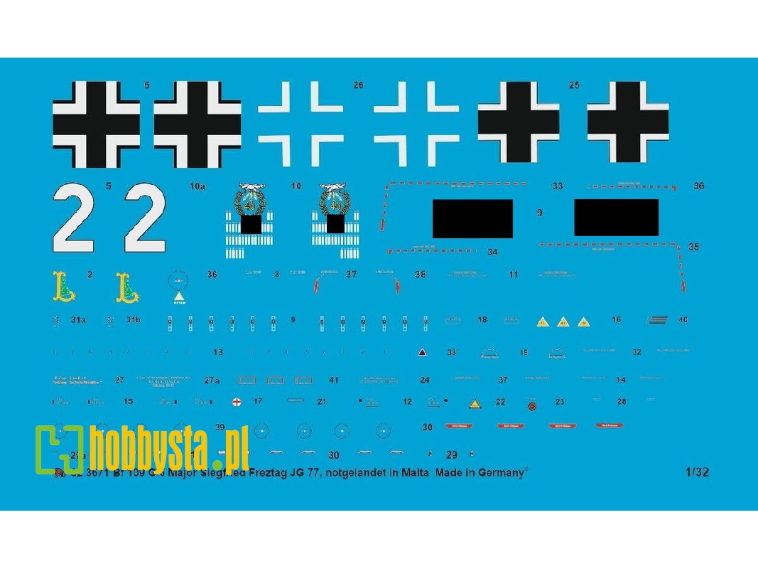 Bf 109 G-2 Oberlt. Siegfried Freytag, Staffelkapitän 1. Jg 77, 1942 Malta, Crash Landed In Malta - zdjęcie 1
