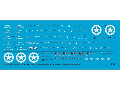 Us Military Willy's Jeep Markings For 5 Jeeps - zdjęcie 1