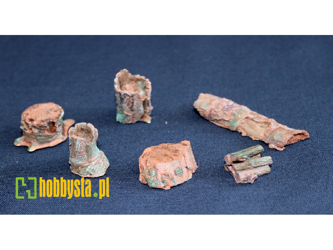 6 Resin Tree Stumps Set No. 1 - zdjęcie 1