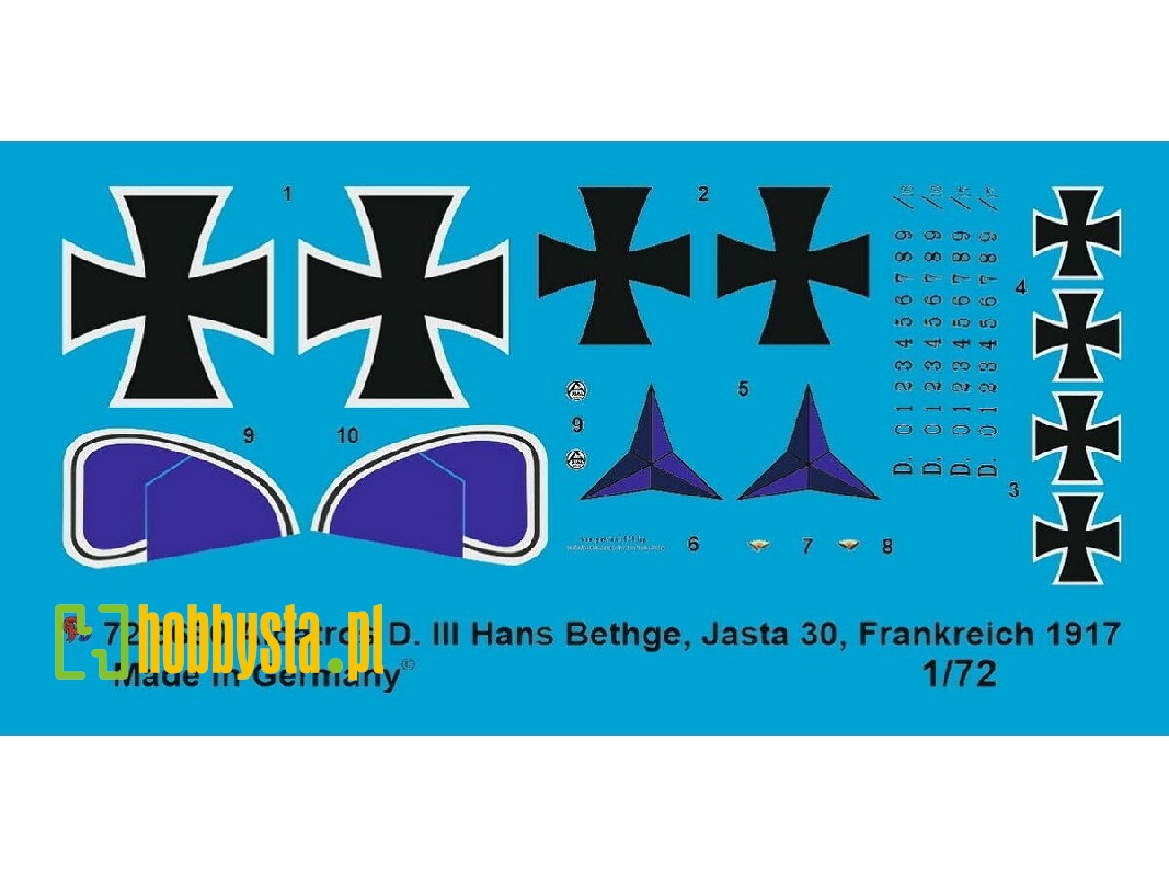 Albatros D. Iii Hans Bethge, Jasta 30, France 1917 - zdjęcie 1