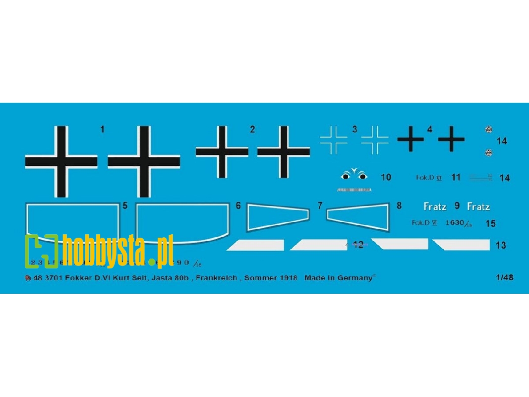 Fokker D.Vi Kurt Seit, Jasta 80b, France, Summer 1918 - zdjęcie 1