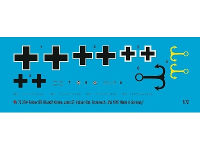 Fokker Dr.I Rudolf Klimke, Jasta 27, Halluin-ost, France, May 1918 - zdjęcie 1