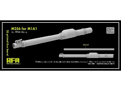 Gun Barrel M256 120mm L/44 For M1a1 Abrams (3d-printed / For Rye Field Model And Meng Kits) - zdjęcie 1