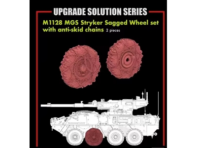 M1128 Mgs Stryker - Sagged Wheel Set With Anti-skid Chains (2 Pcs) - zdjęcie 1