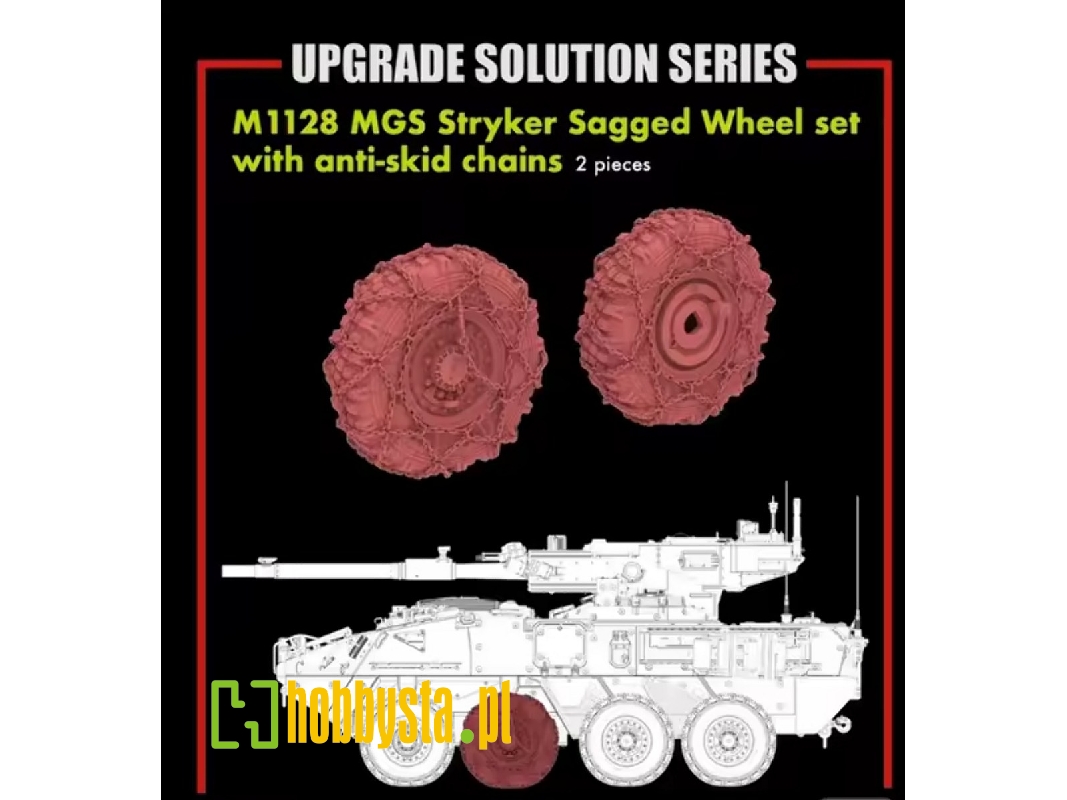 M1128 Mgs Stryker - Sagged Wheel Set With Anti-skid Chains (2 Pcs) - zdjęcie 1