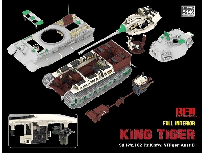 Sd.Kfz.182 Pz.Kpfw. Vi Tiger Ausf.B King Tiger Full Interior - zdjęcie 4