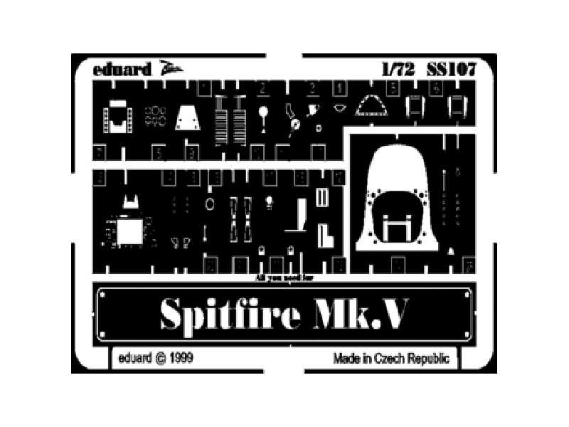 Spitfire Mk. V 1/72 - Revell - blaszki - zdjęcie 1 Spitfire Mk. V 1/72 - Revell - blaszki - zdjęcie 1