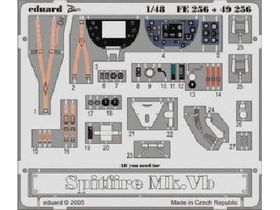  Spitfire Mk. Vb 1/48 - Tamiya - blaszki - zdjęcie 1