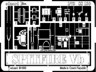  Spitfire Mk. Vb 1/72 - Italeri - blaszki - zdjęcie 1