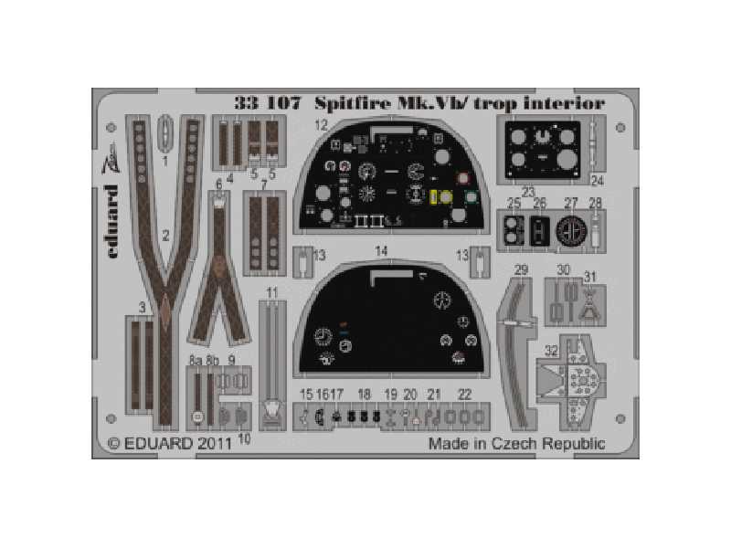 Spitfire Mk. Vb/ trop interior S. A. 1/32 - Hobby Boss - blasz - zdjęcie 1 Spitfire Mk. Vb/ trop interior S. A. 1/32 - Hobby Boss - blasz - zdjęcie 1