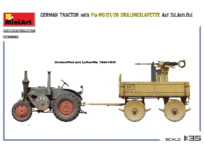 German Tractor With Fia-mg151/20 Drillingslafette Auf Sd.Anh.Ost - zdjęcie 11