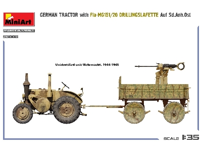 German Tractor With Fia-mg151/20 Drillingslafette Auf Sd.Anh.Ost - zdjęcie 12