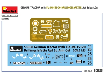 German Tractor With Fia-mg151/20 Drillingslafette Auf Sd.Anh.Ost - zdjęcie 14