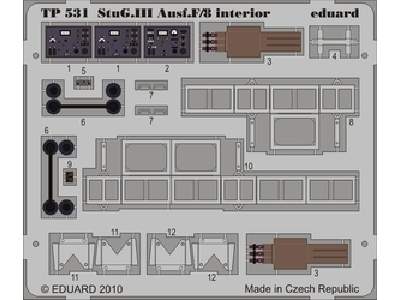  StuG. III Ausf. F/8 interior 1/35 - Dragon - blaszki - zdjęcie 1