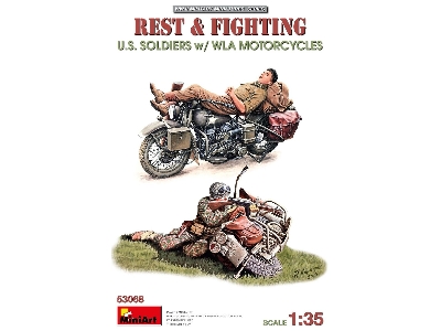 Rest & Fighting U.S. Soldiers With Wla Motorcycles - zdjęcie 1