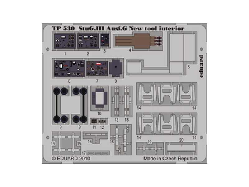  StuG. III Ausf. G interior new tool 1/35 - Dragon - blaszki - zdjęcie 1