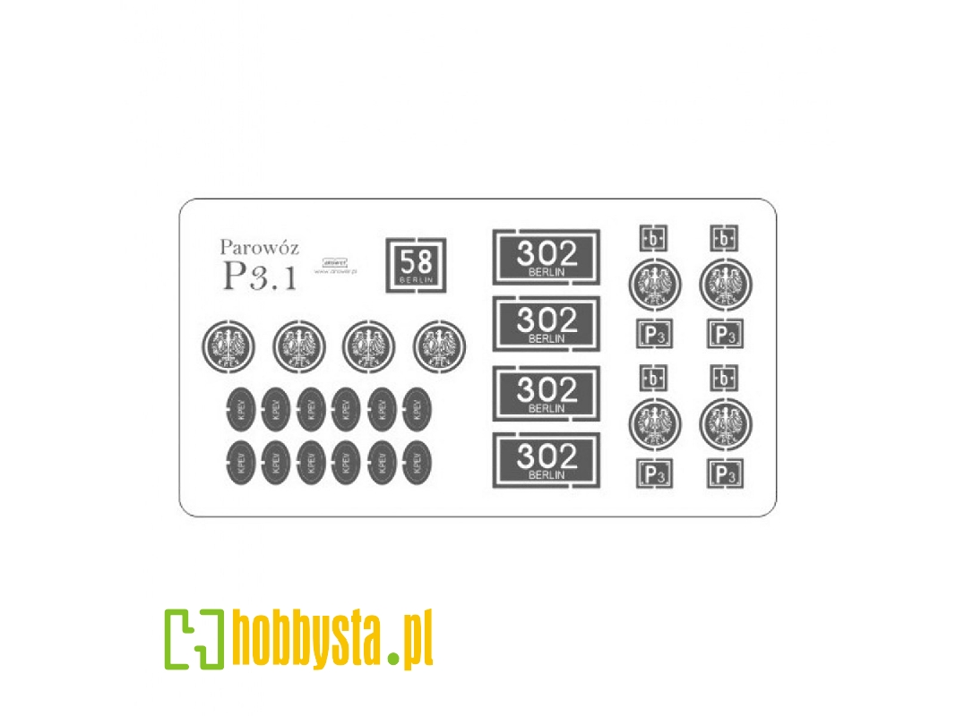 Parowóz P3 - Tabliczki - zdjęcie 1
