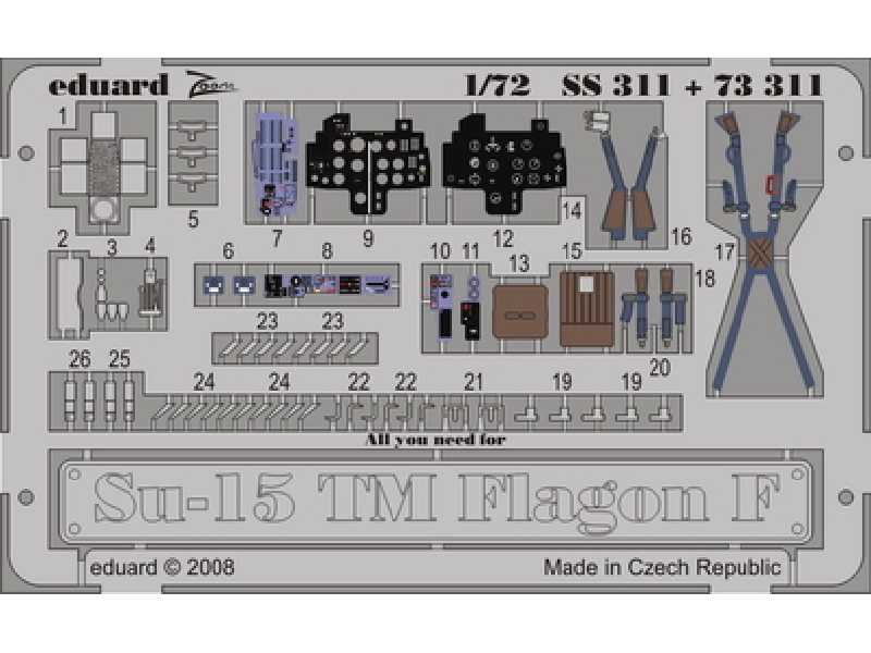 Su-15TM Flagon-F S. A. 1/72 - Trumpeter - blaszki - zdjęcie 1 Su-15TM Flagon-F S. A. 1/72 - Trumpeter - blaszki - zdjęcie 1