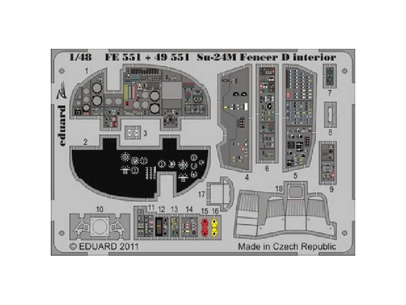  Su-24M Fencer D interior S. A. 1/48 - Trumpeter - blaszki - zdjęcie 1