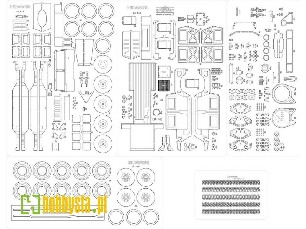 M1025 Hummer - Szkielet, Detale, Bieżniki - zdjęcie 1
