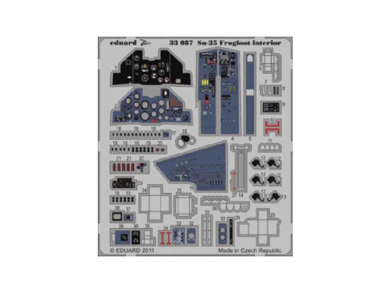  Su-25 Frogfoot interior S. A. 1/32 - Trumpeter - blaszki - zdjęcie 1