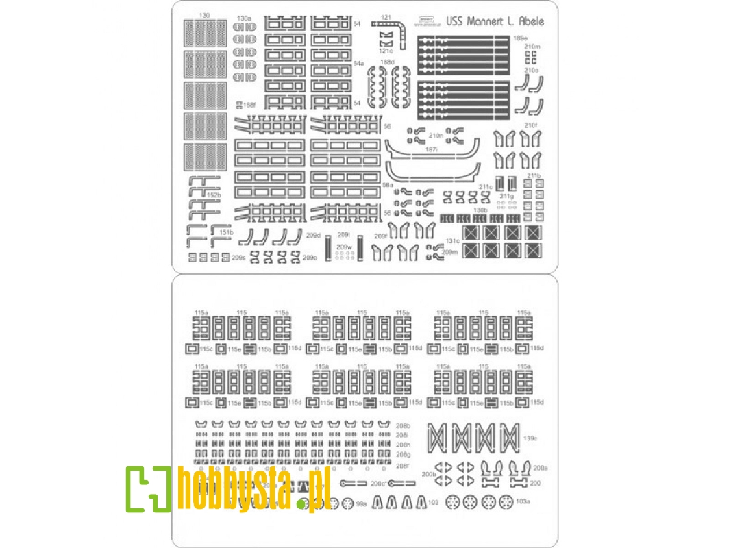 Uss Mannert L. Abele - Zestaw Detali - zdjęcie 1
