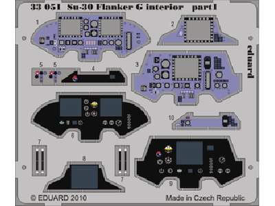  Su-30 Flanker G interior S. A. 1/32 - Trumpeter - blaszki - zdjęcie 1