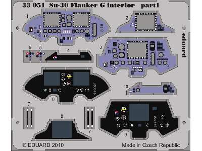  Su-30 Flanker G interior S. A. 1/32 - Trumpeter - blaszki - zdjęcie 2