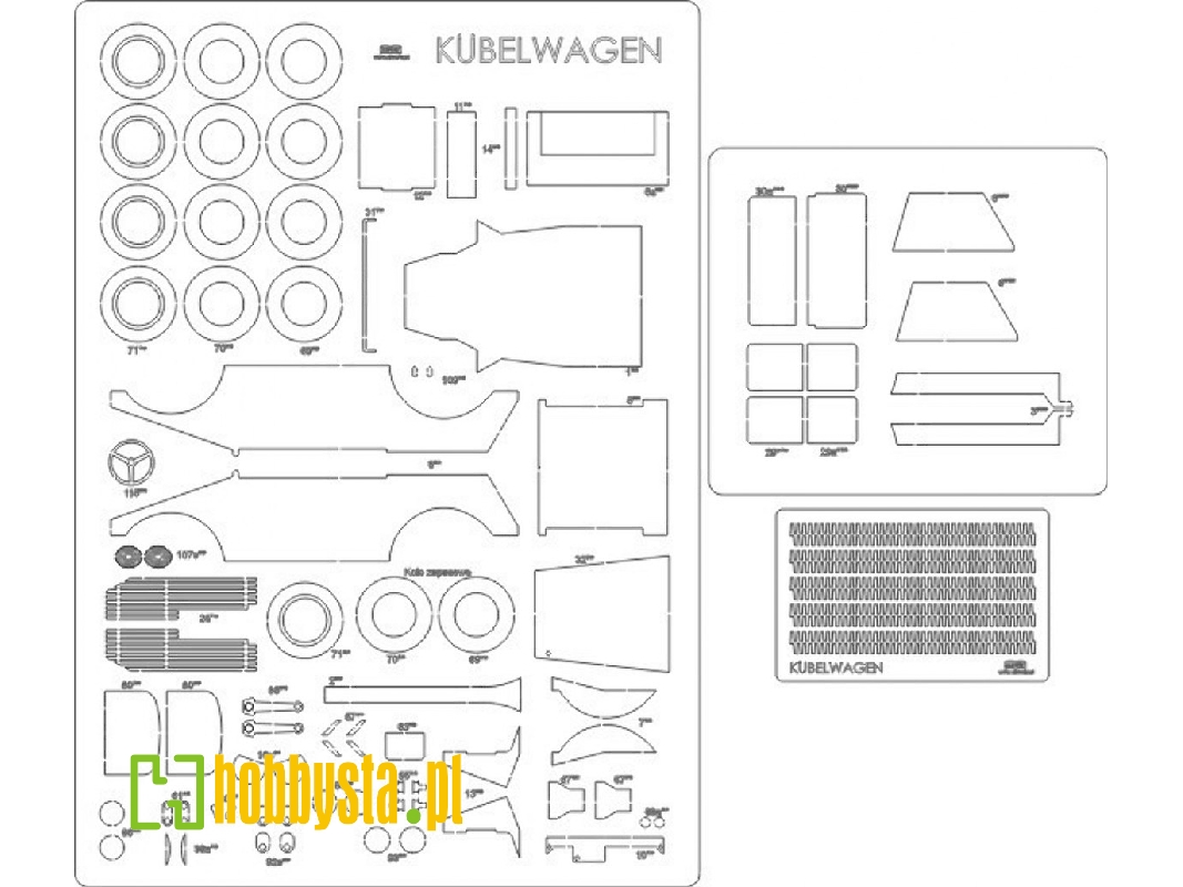 Kübelwagen Type 82 - Szkielet, Detale - zdjęcie 1