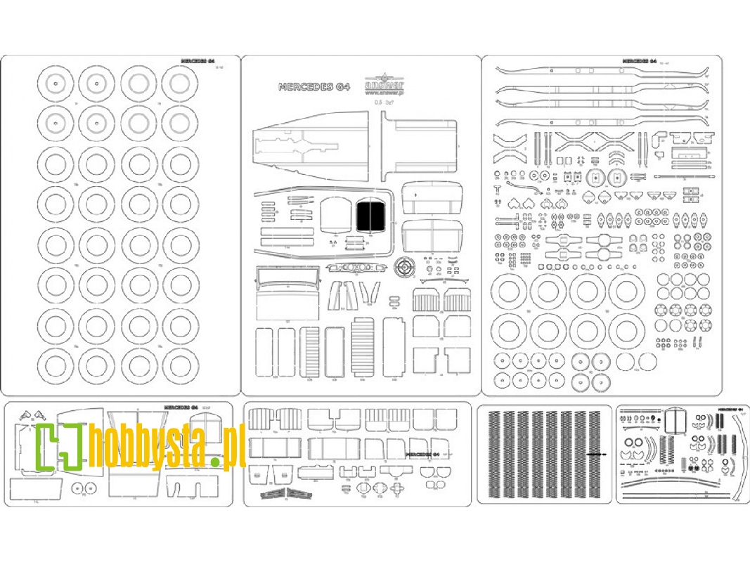 Mercedes-benz W31 Typ G4 - Szkielet, Detale, Bieżniki - zdjęcie 1