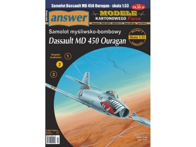 Dassault Md 450 Ouragan - Samolot Myśliwsko-bombowy - zdjęcie 1