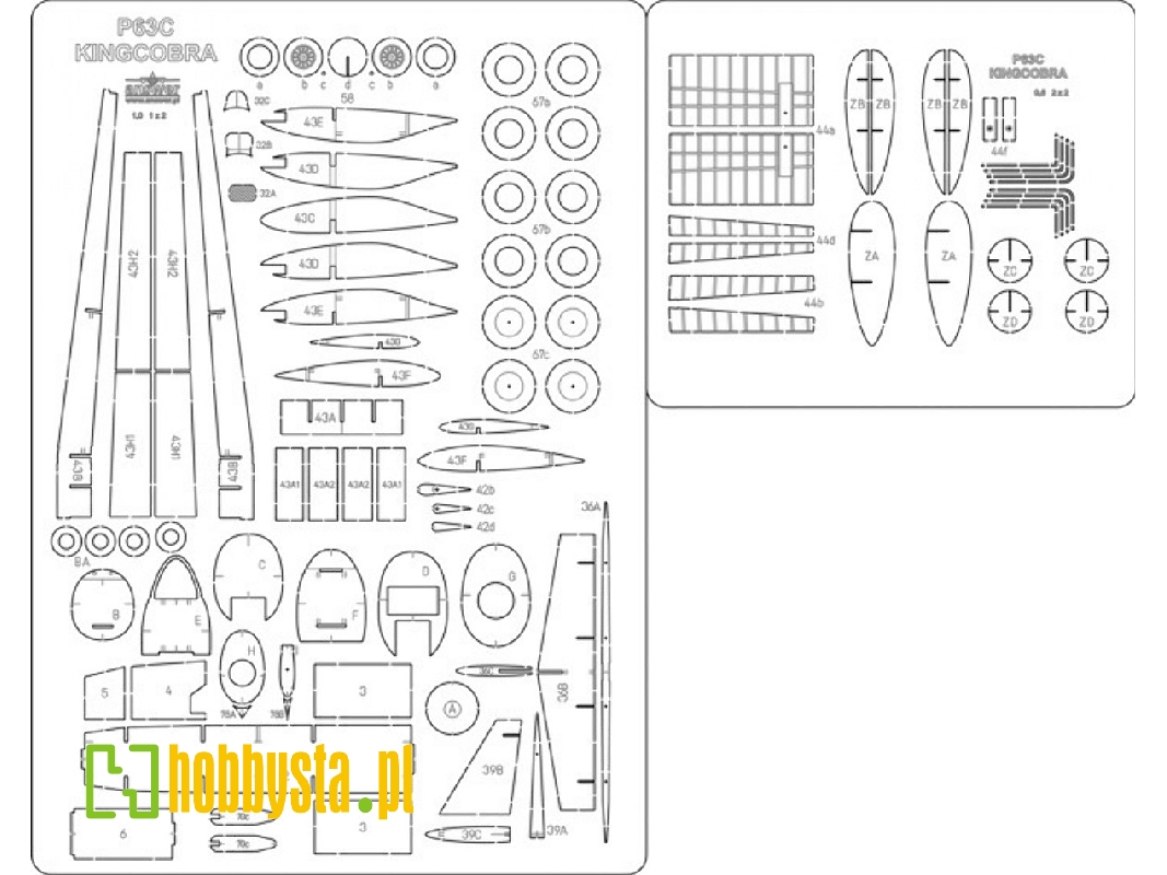 P-63c Kingcobra - Szkielet, Detale - zdjęcie 1