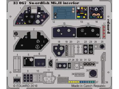  Swordfish Mk. II interior S. A. 1/32 - Trumpeter - blaszki - zdjęcie 1