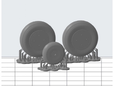 At-6 Texan - Zestaw Kół - zdjęcie 1