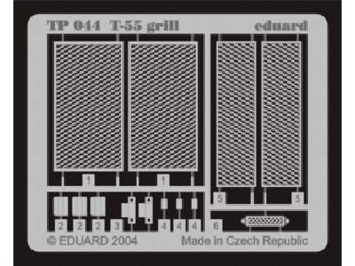  T-55 grill 1/35 - Tamiya - blaszki - zdjęcie 1