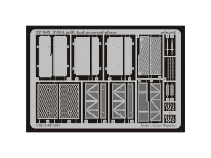 T-55A grill and armoured plates 1/35 - Tamiya - blaszki - zdjęcie 1 T-55A grill and armoured plates 1/35 - Tamiya - blaszki - zdjęcie 1